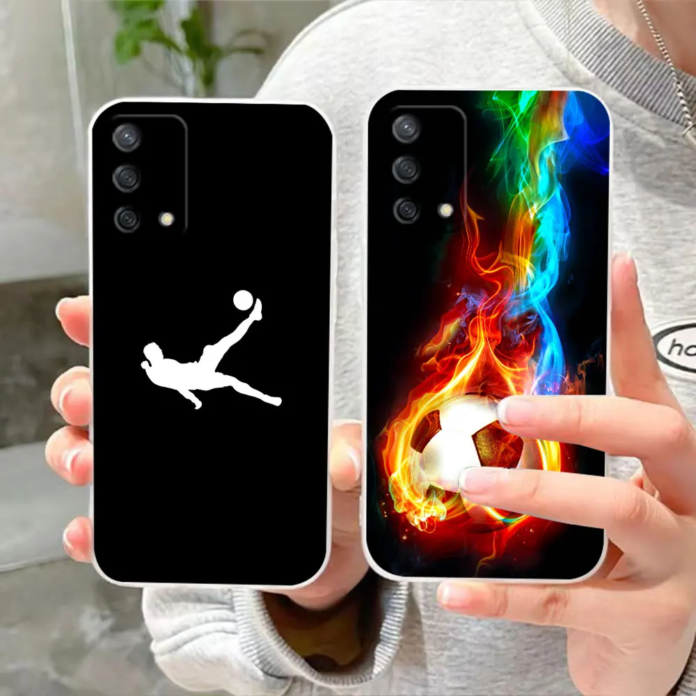 

Clear Phone Case For OPPO A97 A96 A95 A94 A93 A92S A74 A72 A57 A55 A54 A32 A15 5G Case Funda Capa Shell Sports Football Soccer