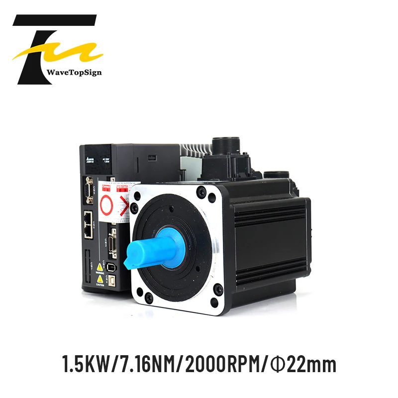 

WaveTopSign Delta Servo Motor kit 1.5kw A2 Series ASD-A2-1521-M ECMA-EA1315RS ECMA-EA1315SS 7.16NM 8.3A 2000rpm
