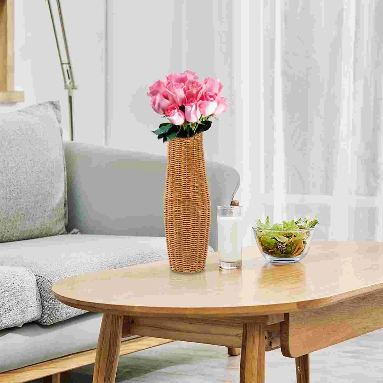 Декоративная ваза из ротанга вставка корзина для рукоделия журнальный столик