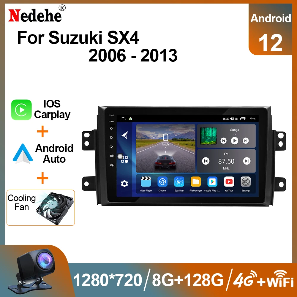 

Автомобильный радиоприемник Android Carplay мультимедийный видеоплеер 2 Din для Suzuki SX4 2006-2013 Авто Стерео GPS Навигация Аудио BT 2.5D экран