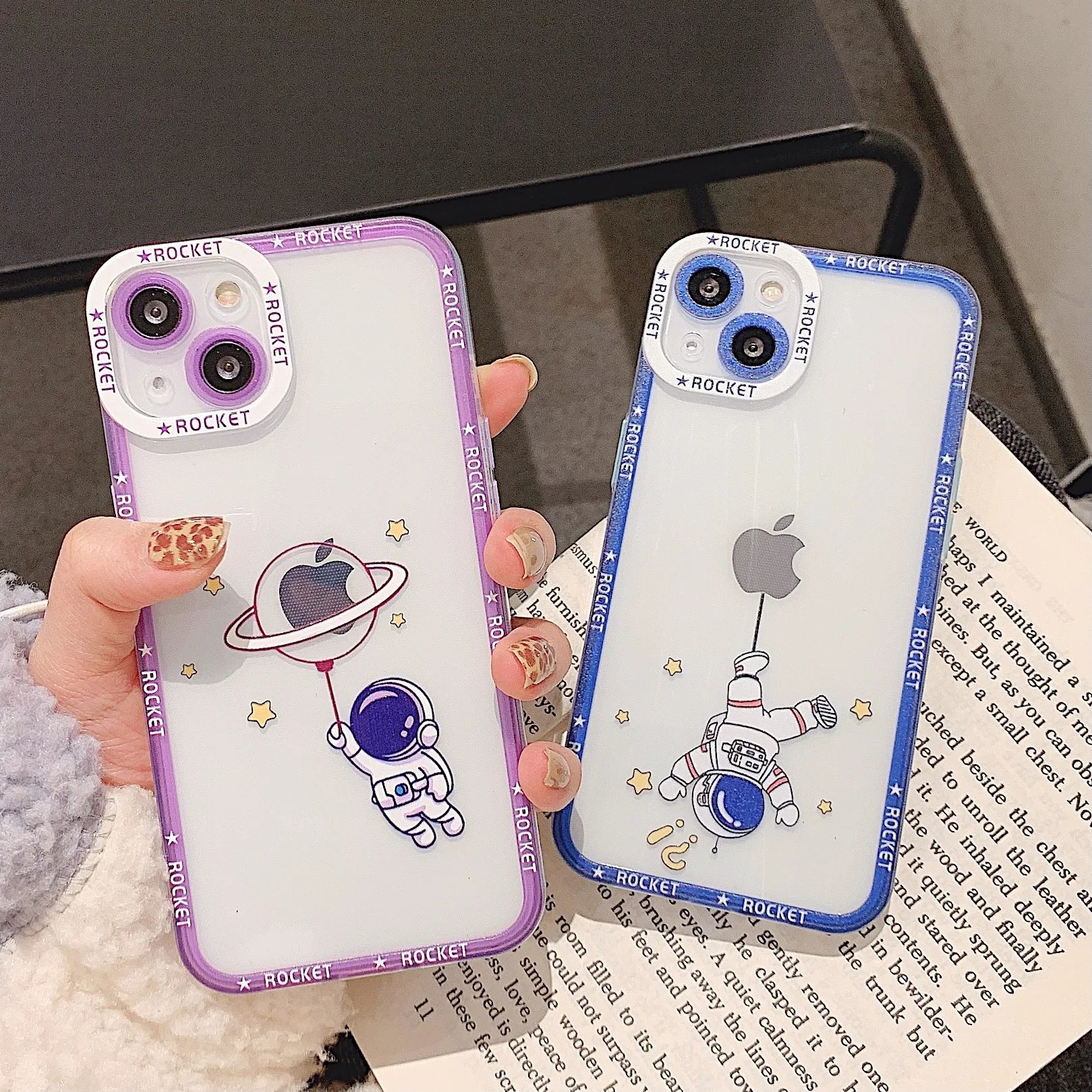 Чехол для телефона с изображением астронавта планеты звезд iPhone 13 12 11 Pro Max XS XR 8 7 Plus