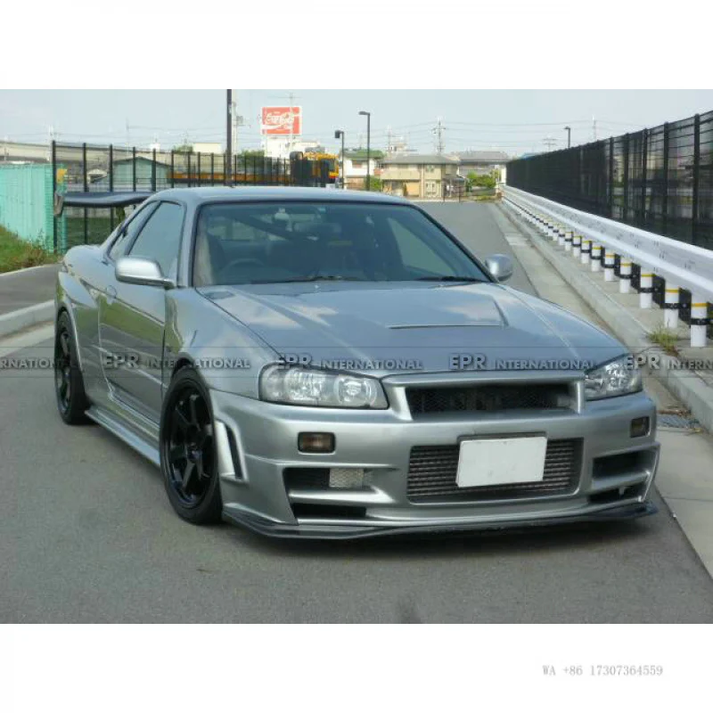 Фото Подходит для Nissan Skyline R34 GTR: карбоновые детали для тюнинга, перфорированный капот в стиле K. №2