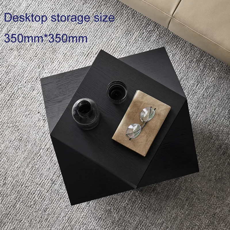 Полигедрический угловой стол североамериканский черный из орехового дерева