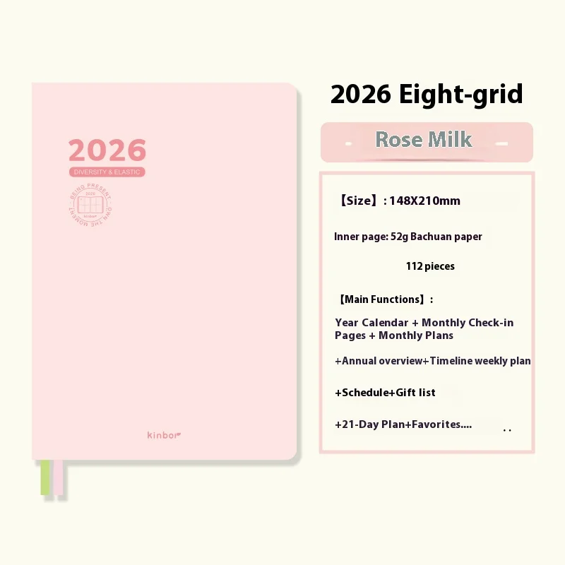 Kinbor 8-Compartment Planner Handbook A5