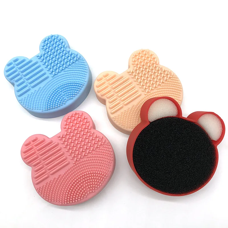 Creative Makeup Brush Cleaner Washing Pad Cleaning Mat Cosmetic Universal Make Up Tool Scrubber Box Beauty |