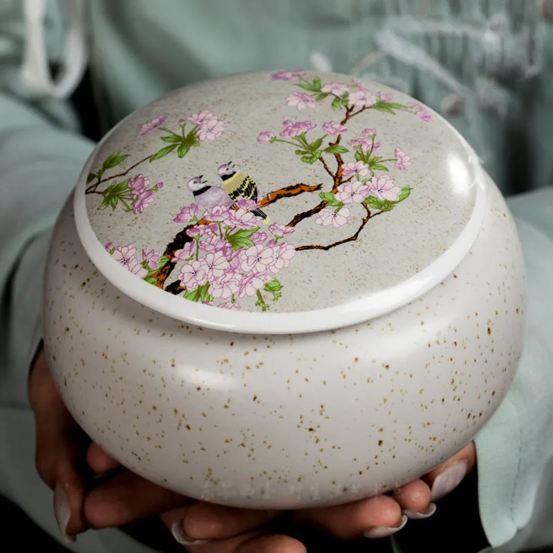 Керамические чайные банки с узором плоские герметичные конфеты орехи кофейные