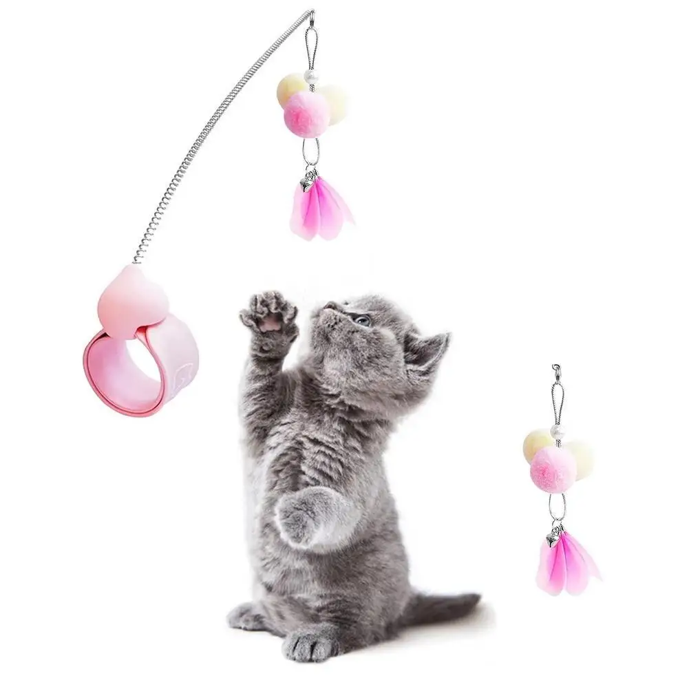 

Кошачья палочка для домашних животных, многофункциональная интерактивная игрушка-тизер для кошек с перьями, товары для домашних животных д...