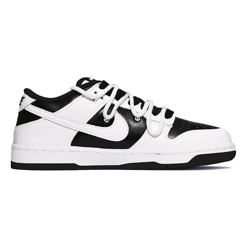 【Настроить】Nike Dunk Обувь для скейтбординга Мужские низкие черные/белые кроссовки