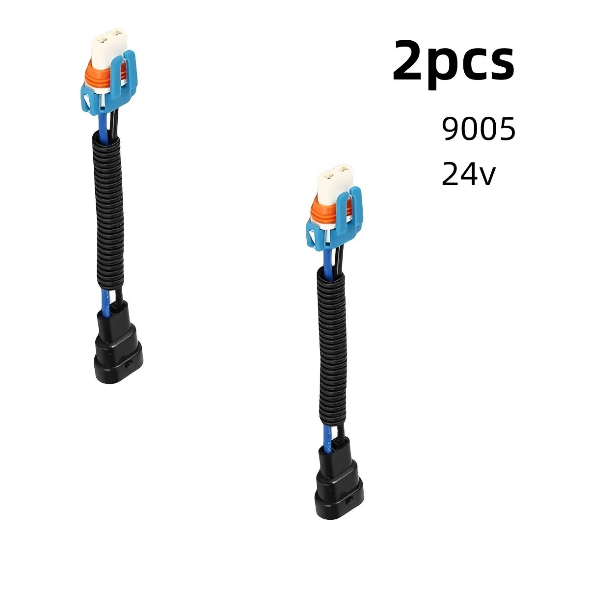 

2pcs 9005 24V 4A Light Harness Connector ABS Plastic Copper Automobile Light Wiring Harness Adapter Plug for Headlight Accessory
