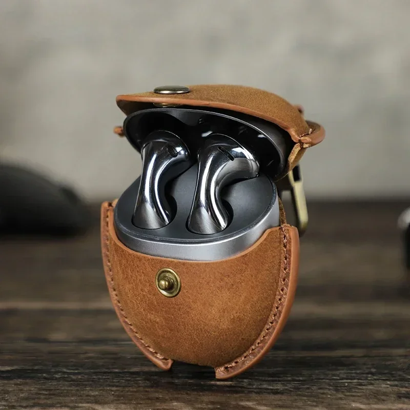 Ударопрочный чехол из натуральной кожи для Huawei FreeBuds 5