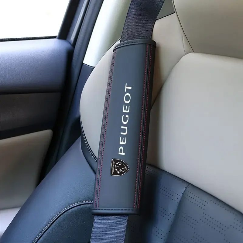 

2 шт., защитный чехол для ремня безопасности с логотипом для Peugeot 308 307 407 208 508 301 406 306 3008 5008 2008 Interiors