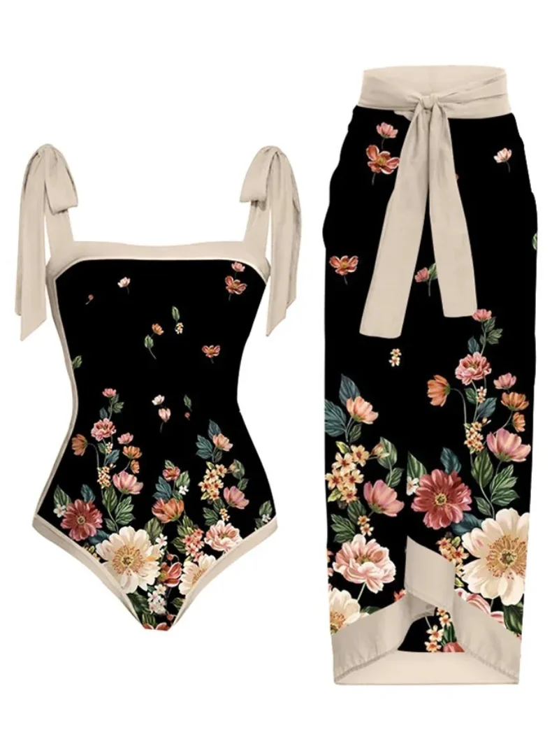 2023 New Holiday Retro One Piece Swimsuit Beach Dress Womem Green Swimwear Female Luxury Brazilian Bathing Suit Summer