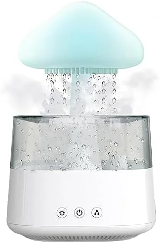 

Cloud Humidifier Water Drip,Essential Oil Diffuser,450ml,7 Colors LED Lights,RainCloud,Humidifiers for Bedroom、Office (Style-1