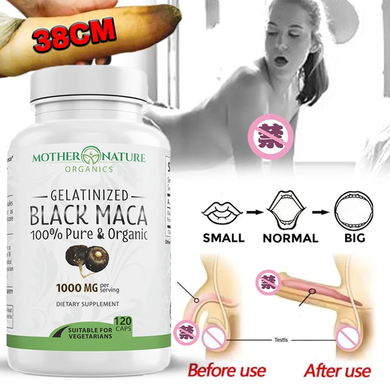 

Premium Organic Gelatinized Black Maca Root - Supports Reproductive Health & Energy - Non-GMO