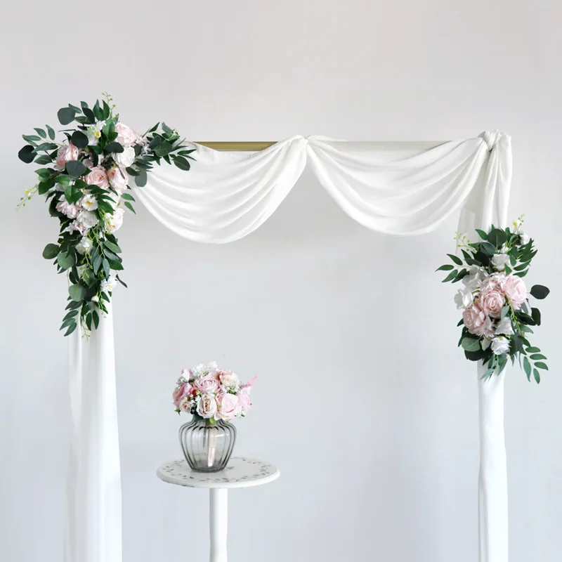 

2pcs/set Artificial flower wall garland table centerpiece wedding backdrop decor party cornor flower row