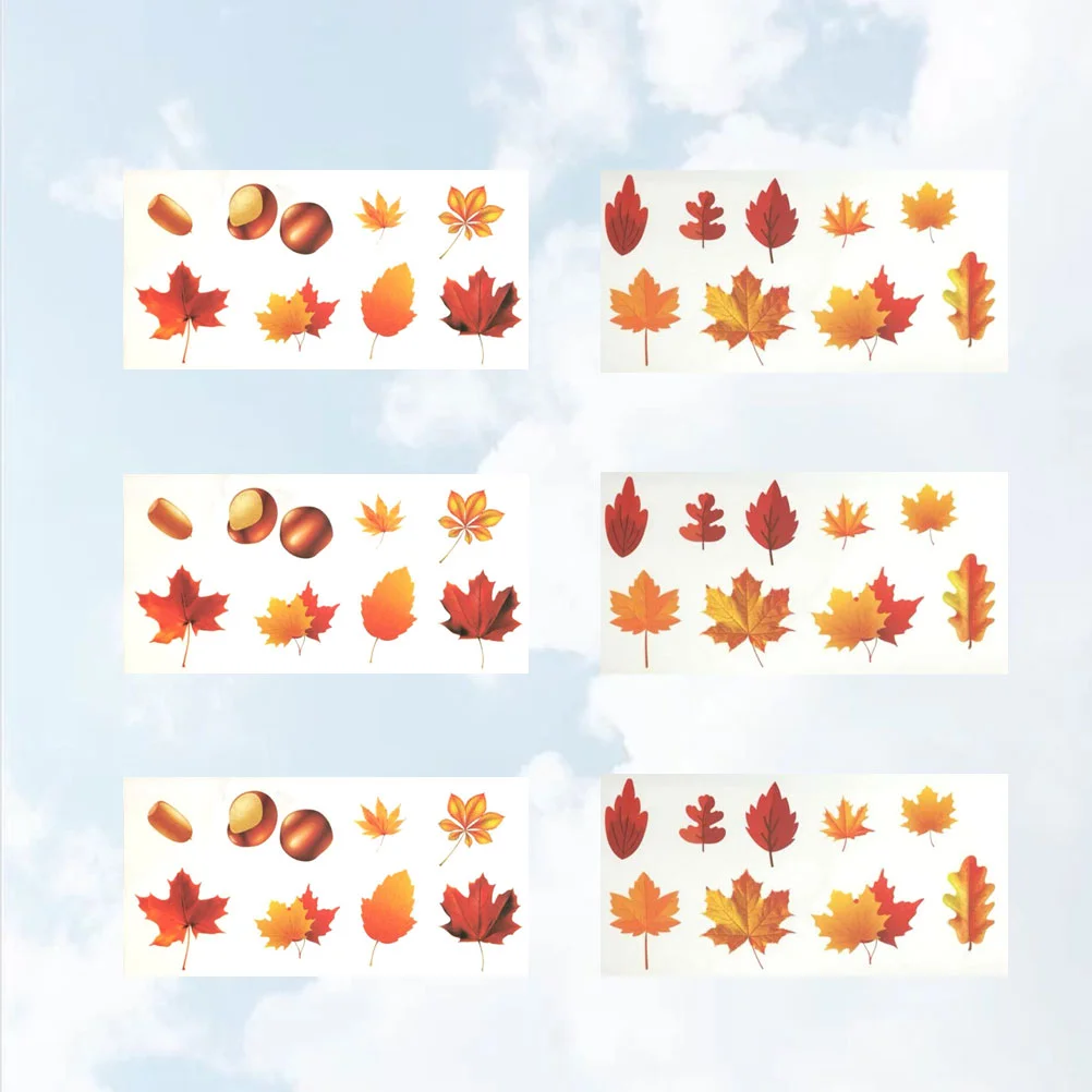 

Window Stickers Fall Thanksgiving Autumn Wall Clingsdecalsleaves Decoration Sticker Windows Decal Kids Maple Leaf Turkey Sheet