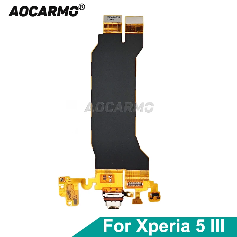 Фото Aocarmo для Sony Xperia 5 III / X5iii 5G Mark3 XQ-BQ72 зарядный порт зарядная док-станция USB Type-C гибкий кабель запасная часть №1