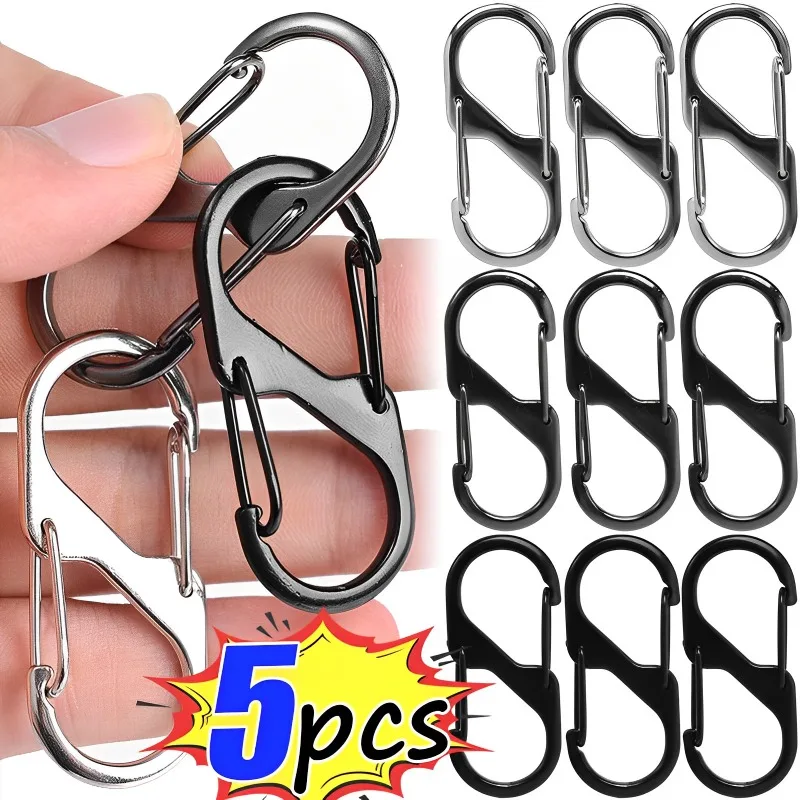 

Spring Hook Zinc Alloy Carabiner Spring Clasp Outdoor Backpack Camping Keychain Fishing Tools Lock Buckle Snap Clip Tools