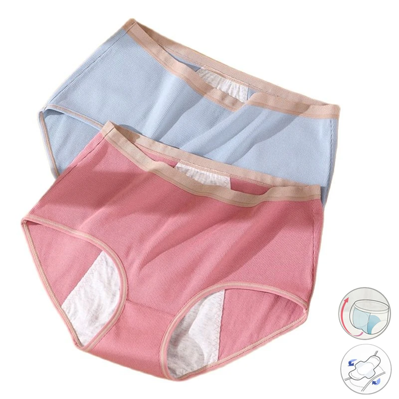 

Panties for Menstruation Cotton Menstrual Panties Plus Size Culottes Menstruelles High Waist Leak-proof Bragas Menstruales