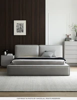 italian minimalist technology cloth soft bed cloth art 1 8m 1 5m wedding room modern simple nordic master bedroom light gray