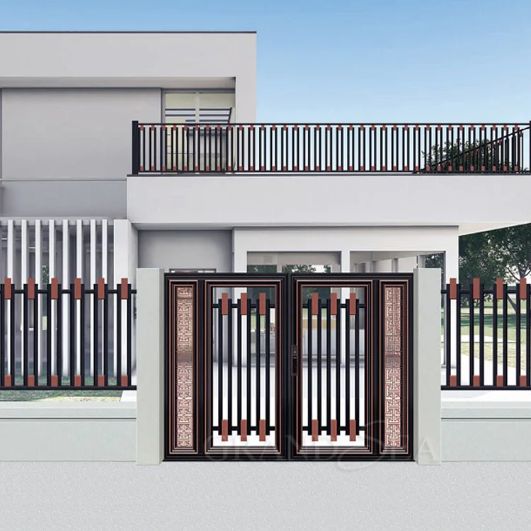

Aluminum front house swing single gate design fencing gate for houses
