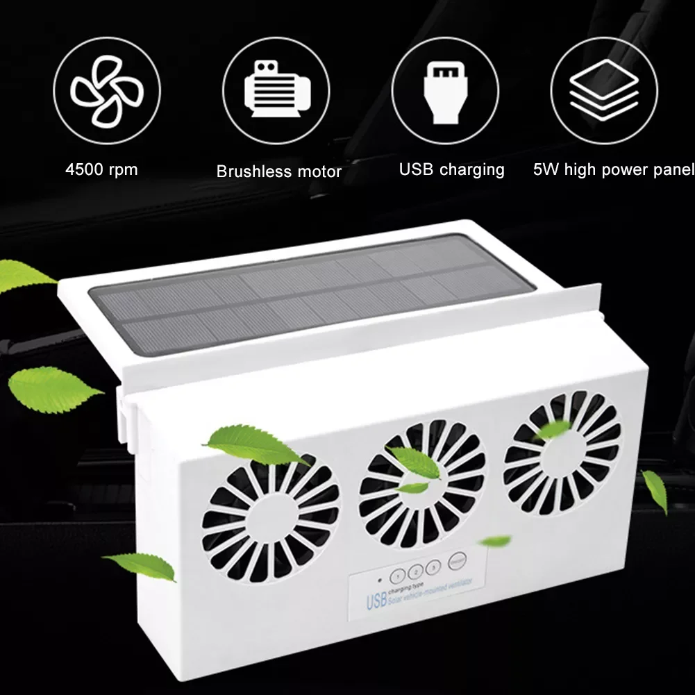 

Новый вытяжной мини-вентилятор с USB, радиатор, бесшумный охладитель для автомобиля, окна автомобиля, вентиляция на солнечной батарее
