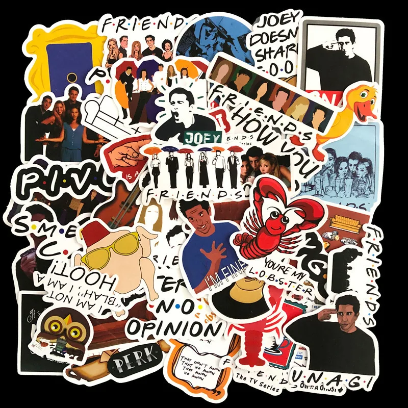 

10/30/50pcs Friends Sticker Waterproof Vinyl Decals Phone Guitar Helmet Fridge Scrapbooking Sticker Toy