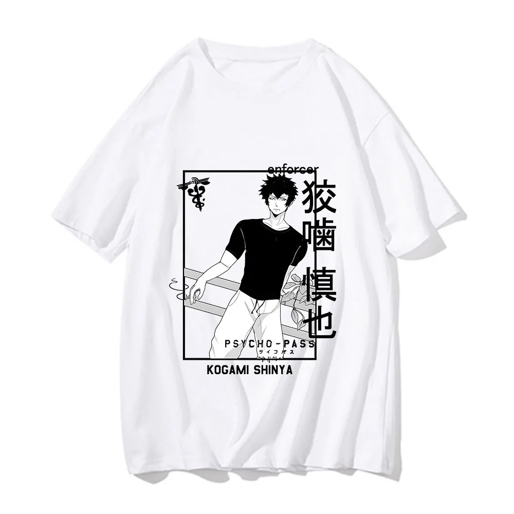 

Kogami Shinya Psycho Pass Tshirts MEN Japanese Anime Manga/Comic T Shirts 100% Cotton Short Sleeve T-shirts High Quality Fashion