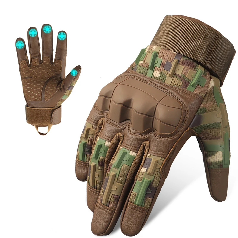 

Touch Screen Tactical Full Finger Gloves Army Military Paintball Airsoft Hunting Shooting PU Leather Protective Gear Men Women