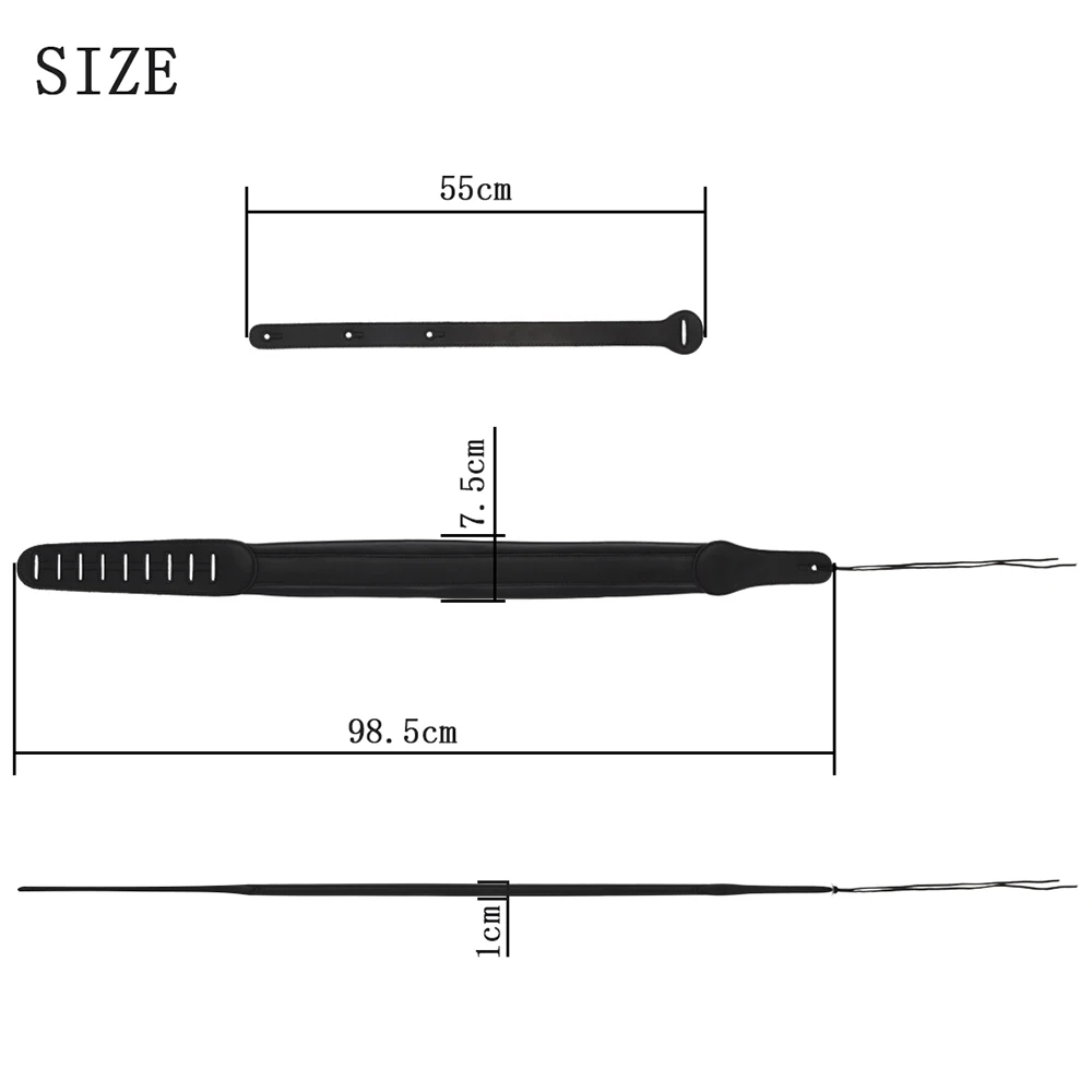 Ремень для гитары Регулируемый жемчужный хлопковый наполнитель ремень