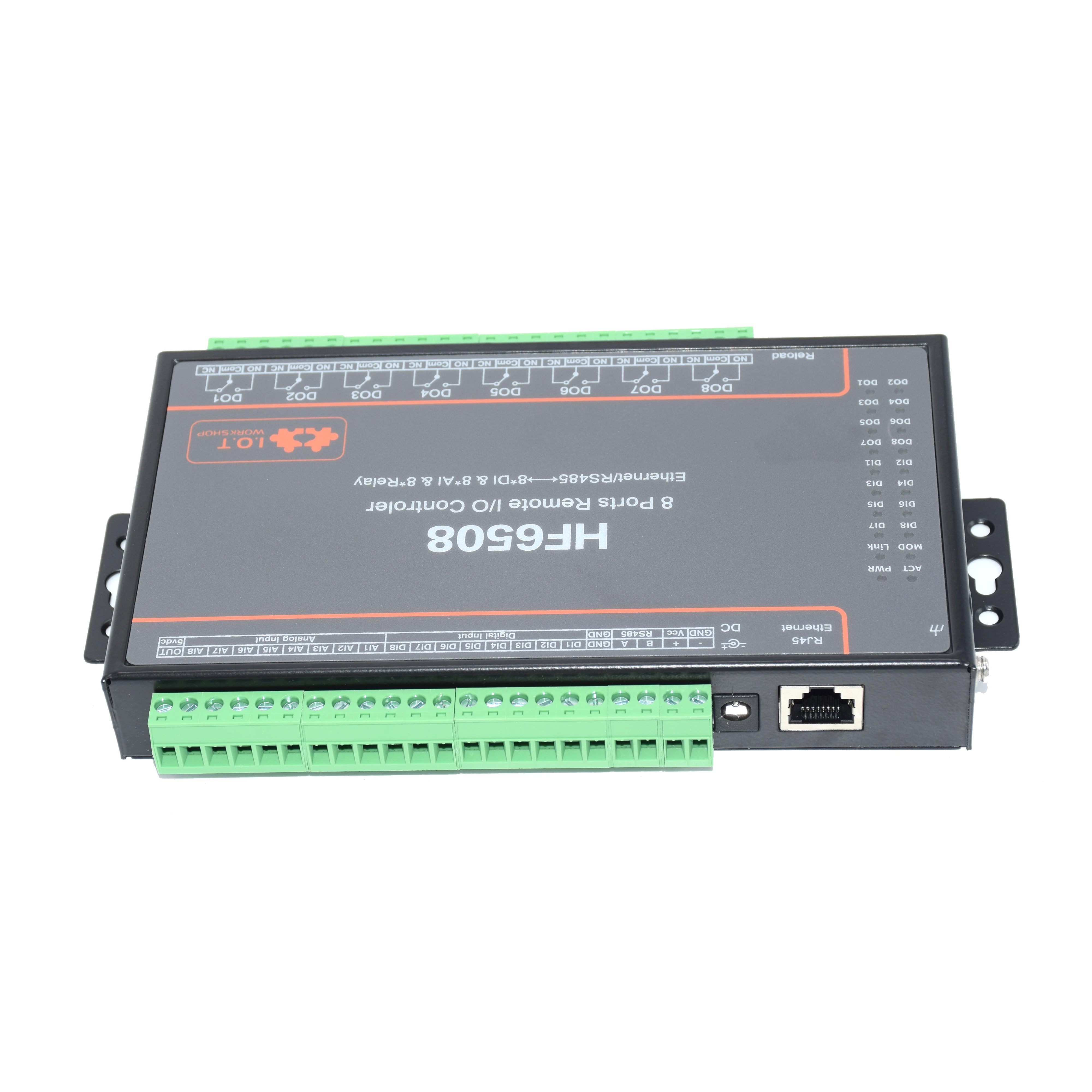HF6508 8 способ Remote I/O контроллер переключателя 8Ch сети реле 8DI AI цифровой аналоговый