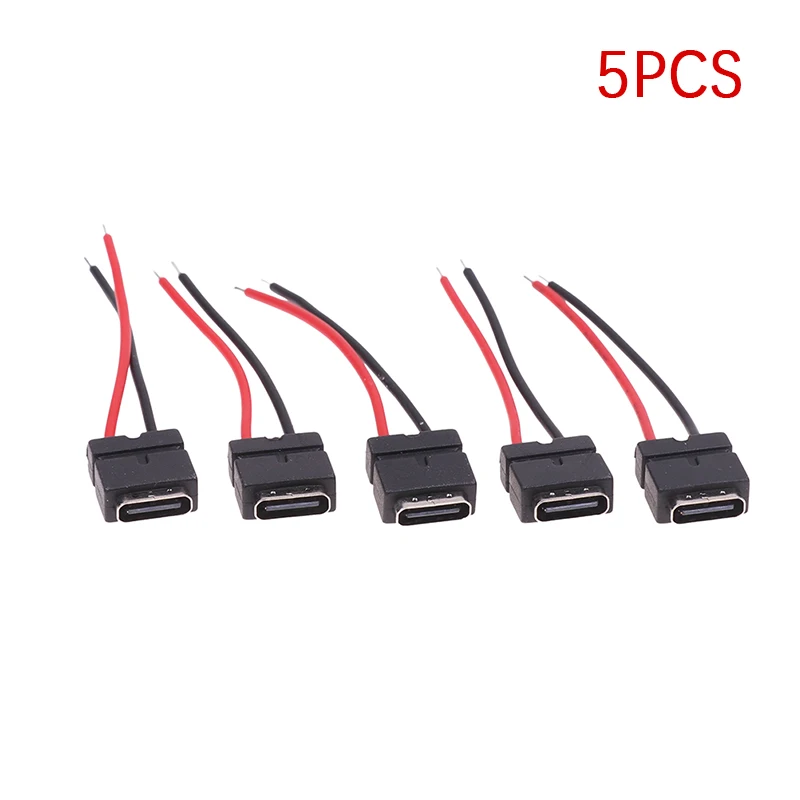 

Водонепроницаемый USB-разъем типа C, 2-контактный разъем с гнездом прямого сжатия, зарядный интерфейс с проводом для сварки