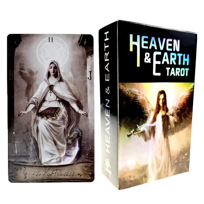 

English Version 78 Cards Heaven & Earth Tarot Cards Deck Divination Table Board Game Oracle Cards For Fortune Fate Telling
