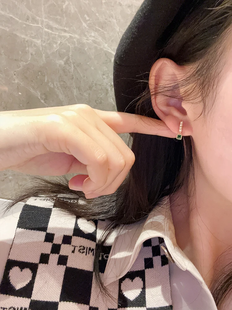 Популярные серьги-гвоздики из золота 0 карат Южной Кореи женские модные