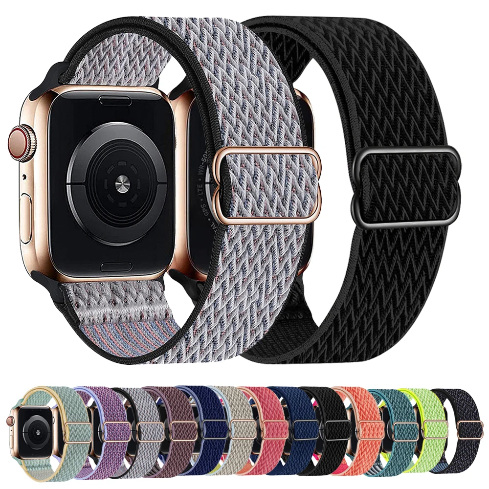 

Ремешок нейлоновый для IWatch Series 7 6 5 45 мм 41 мм 44 мм 40 мм, спортивный браслет для смарт-часов Apple Watch 42 мм 38 мм
