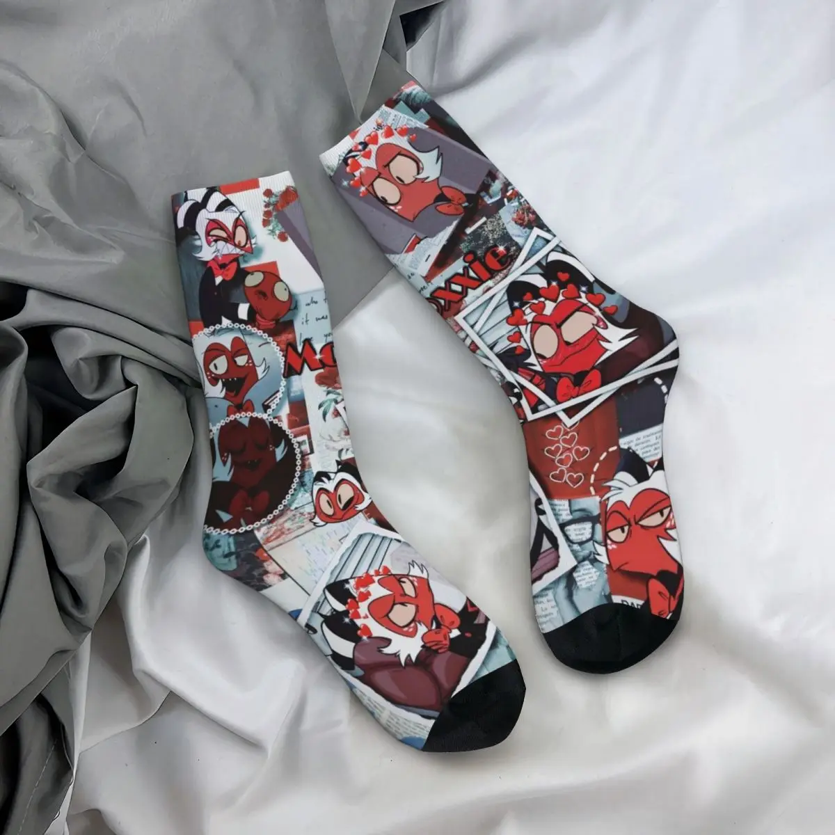 Зимние Теплые повседневные мужские женские носки с мультипликационным принтом