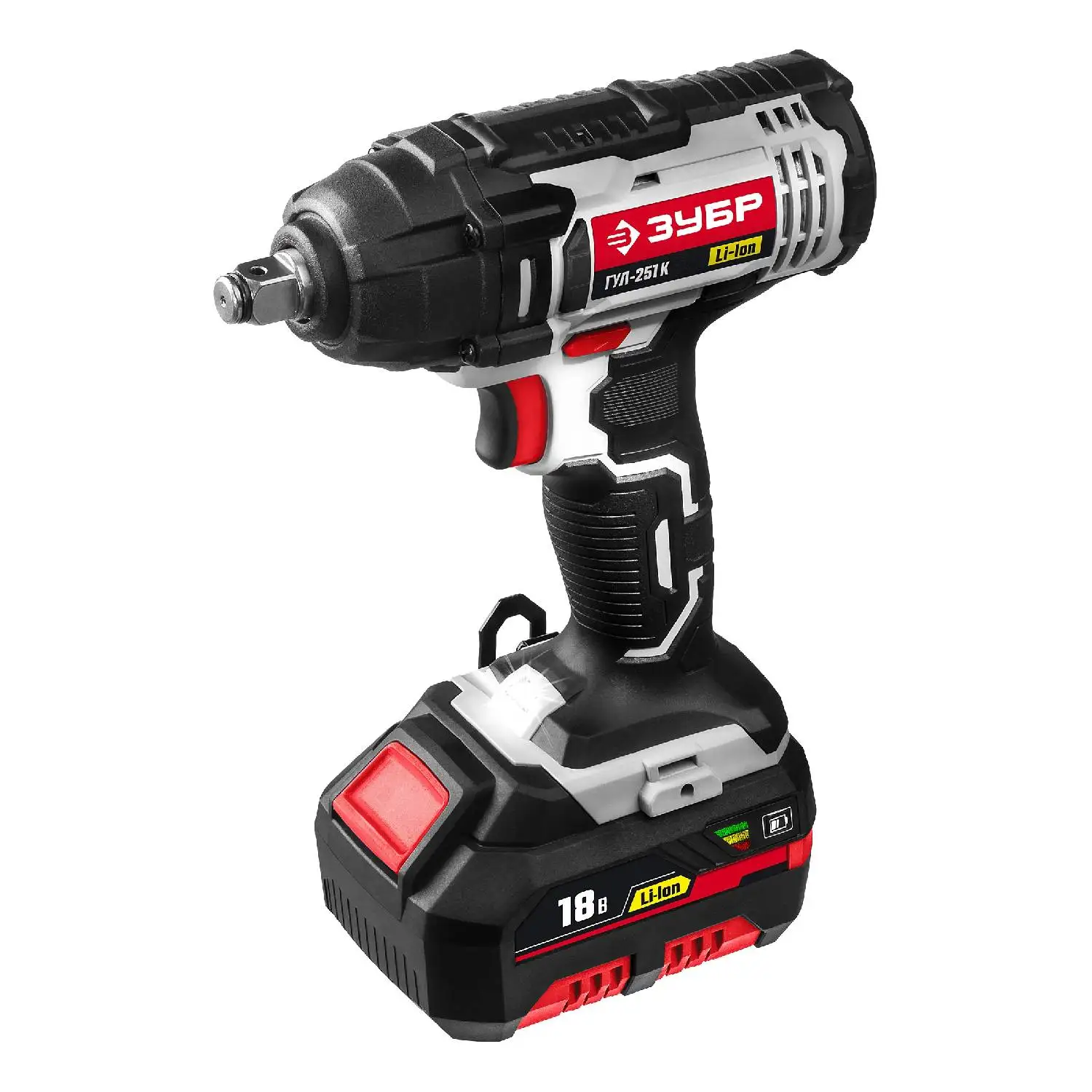 Гайковерт аккумуляторный ЗУБР ГУЛ-251 (Ударный квадрат 1/2&ampquot 250 Нм 2800 об/мин реверс