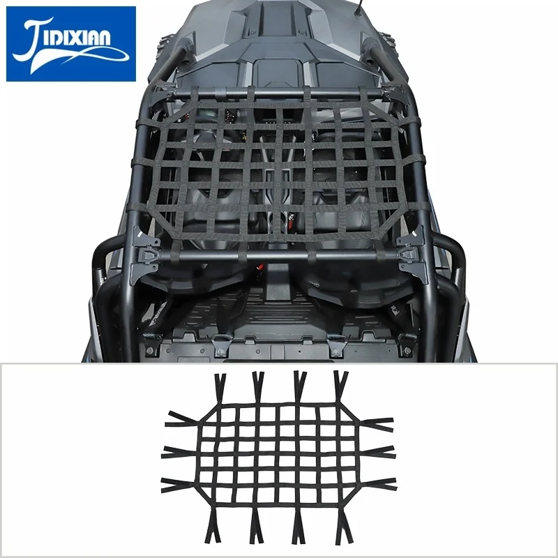 

JIDIXIAN Car Roof Safety Protective Net for Polaris RZR PRO XP UItimate 2021 2022 Car Cargo Net Accessories