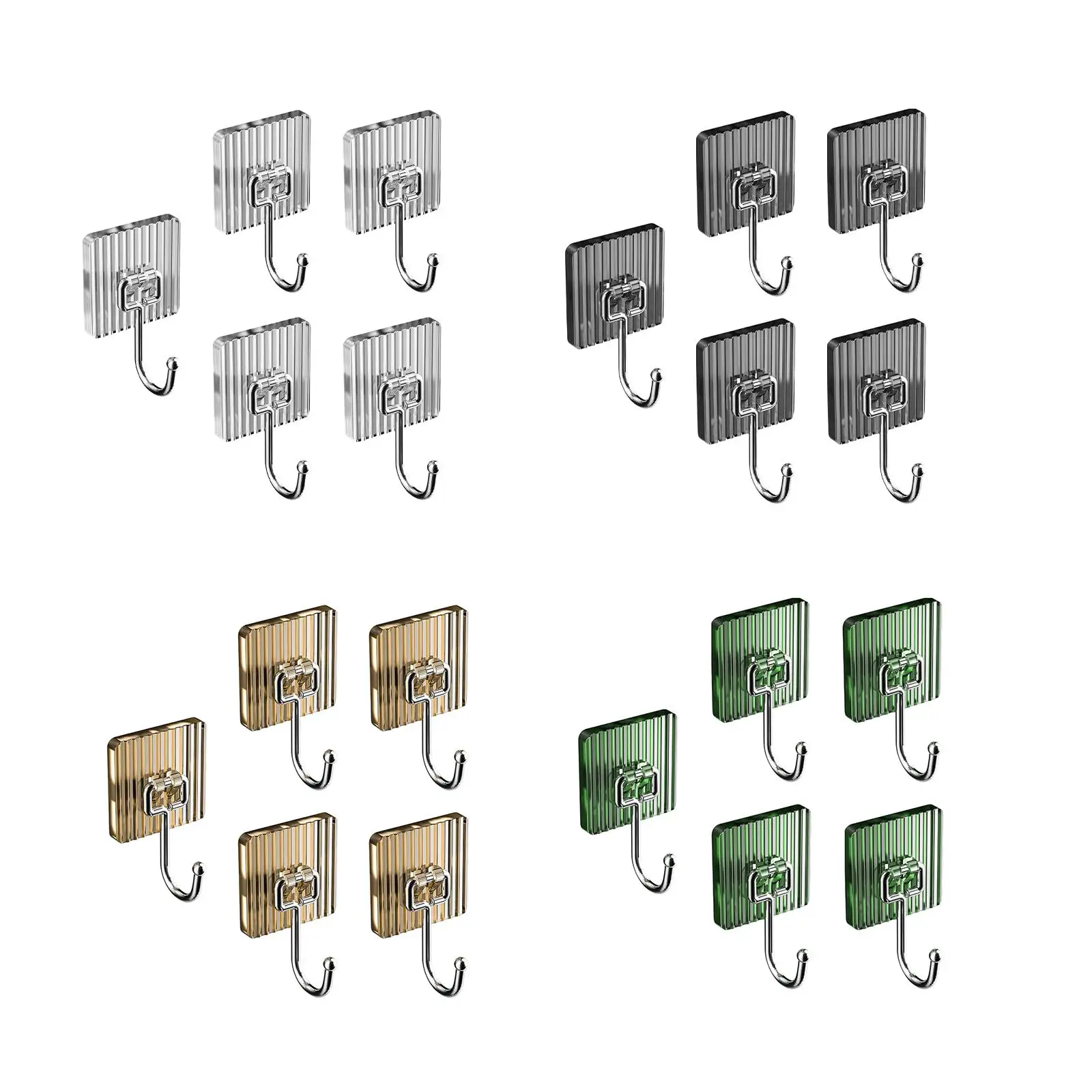 

5 Pieces Wall Hooks Robe Hooks Multifunctional Household Towel Hooks Wall