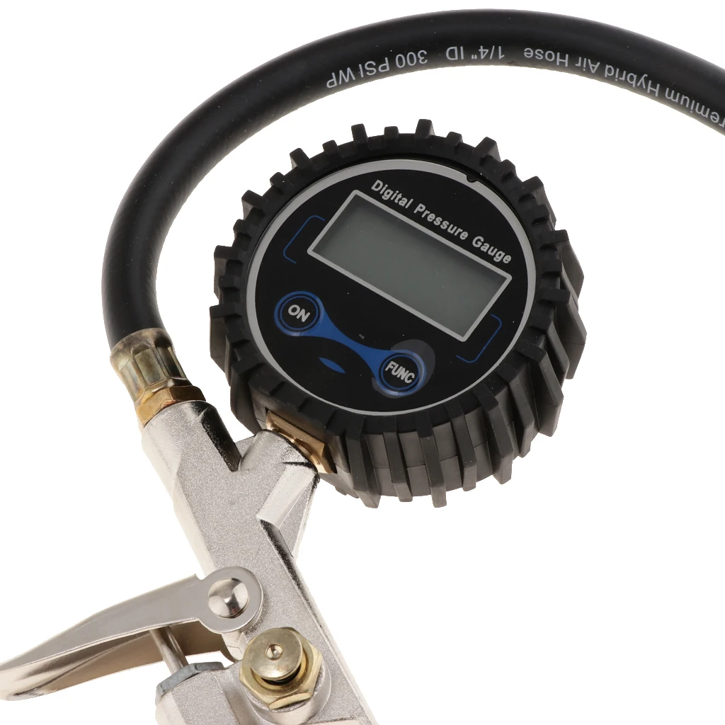 Portable Car Motorcycle Truck Digital Inflator Tyre Pressure Gauge Kit For Safe Driving
