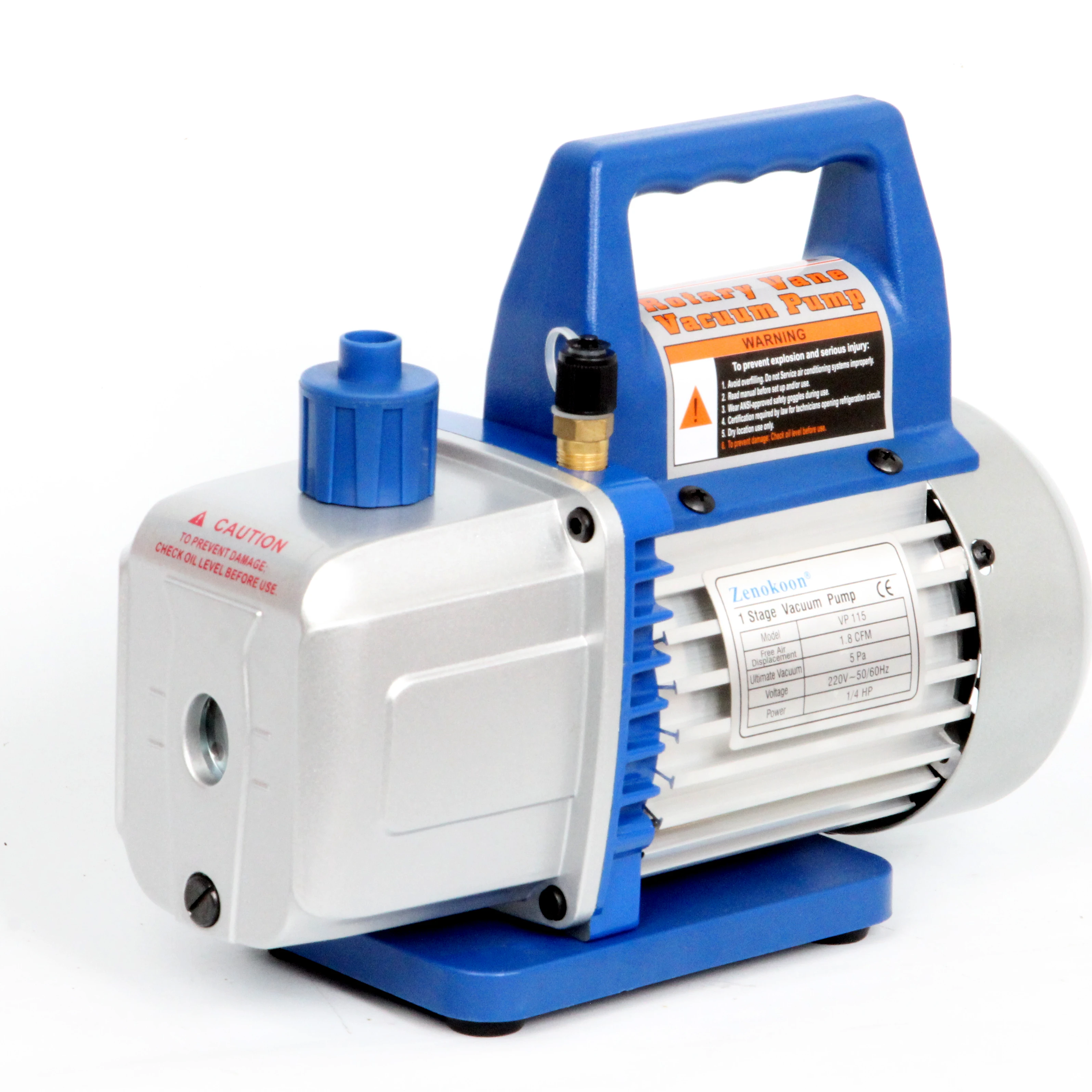 Фото Одноступенчатый вакуумный насос для систем ОВКВ 3.5CFM VP135-110V-120V с блоком питания двигателя, металлический корпус, для ирригационных и водоотводных работ №1