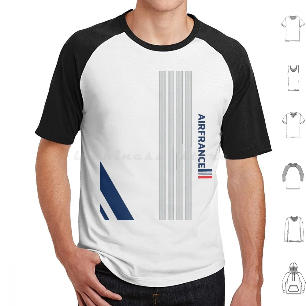 Air France T Shirt Big Size 100% Cotton Airbus Aviation Plane Pilot Captain Cabin Stripes Airways Boeing Aeroplane Autopilot