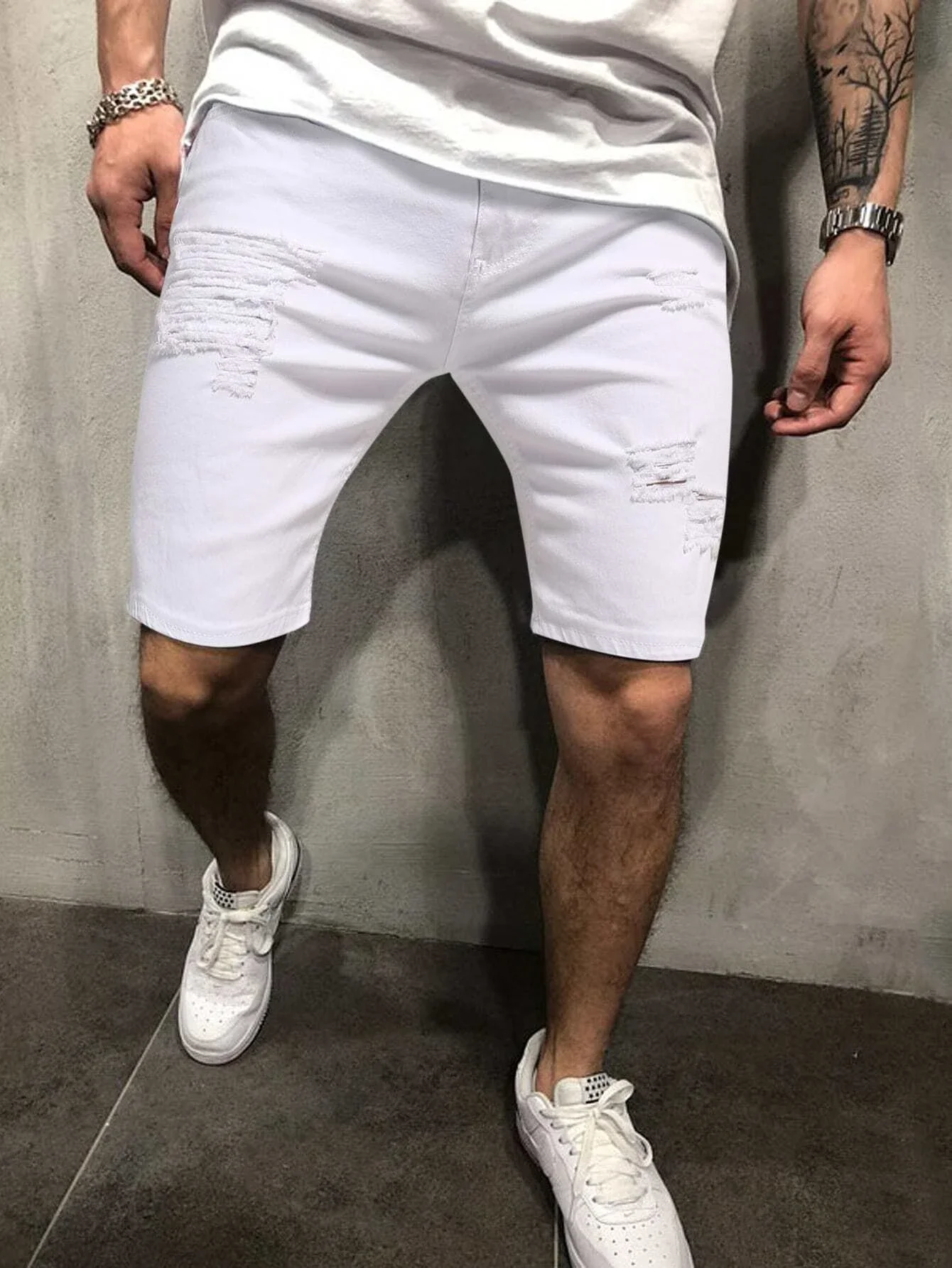 

Men Ripped Denim Shorts