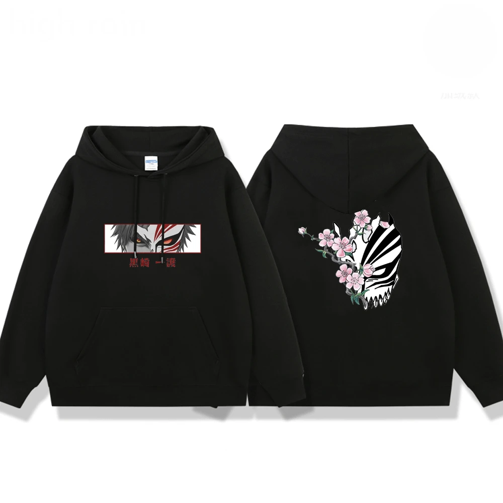 

Bleach Ichigo Kurosaki Anime Hoodie Manga Graphics Print Hooded Sweatshirt Men Women Street Winter Trend Pullover Hoodies Male