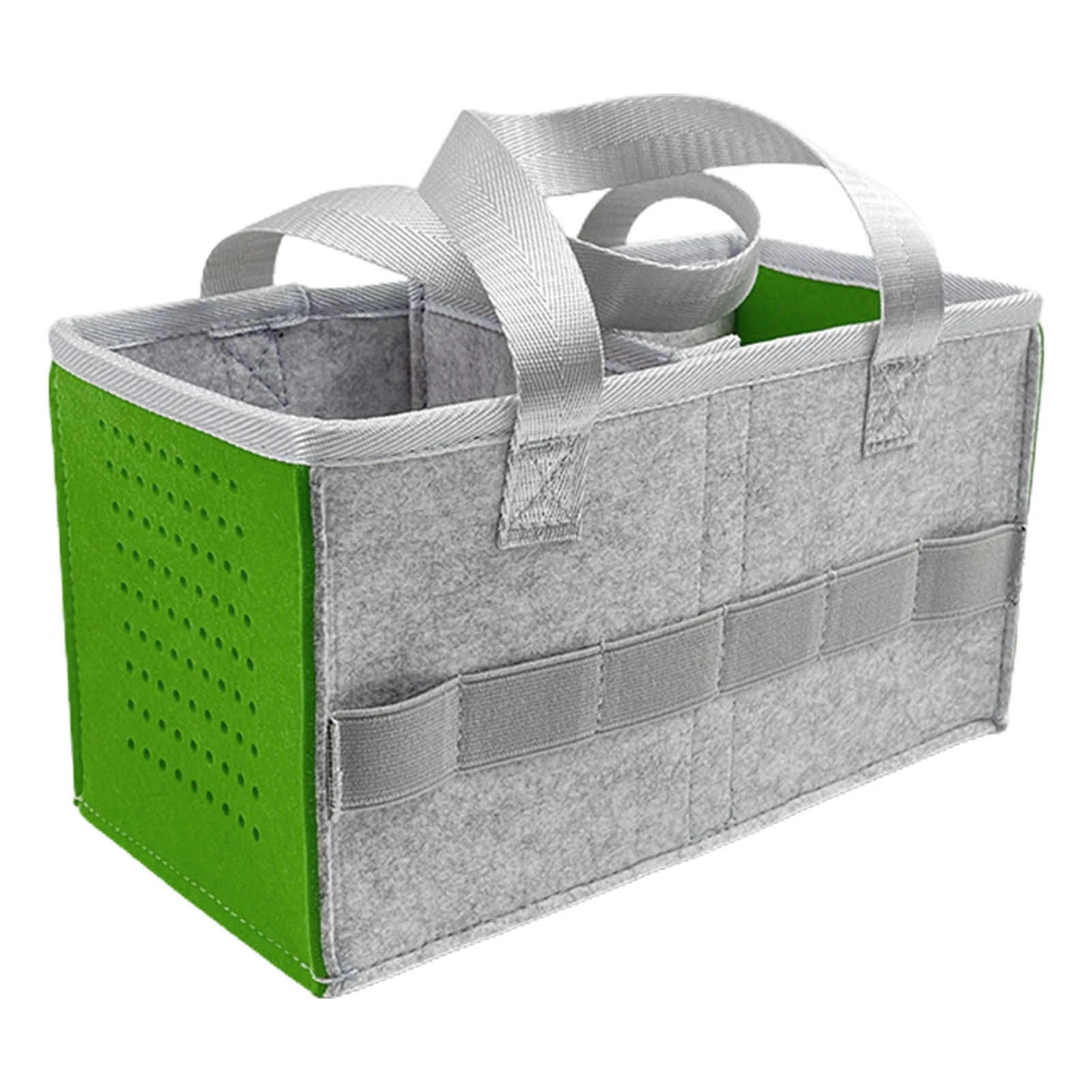 

Утолщенная фетровая сумка с ручкой для женщин, удобный органайзер для хранения вещей для пикника, компактный чехол, многослойный, уход за де...