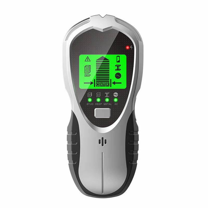 

4 in 1 Metal Detector Backlit Black AC Wood Stud Finder Cable Wires Depth Tracker Scanner LCD HD Display SH201