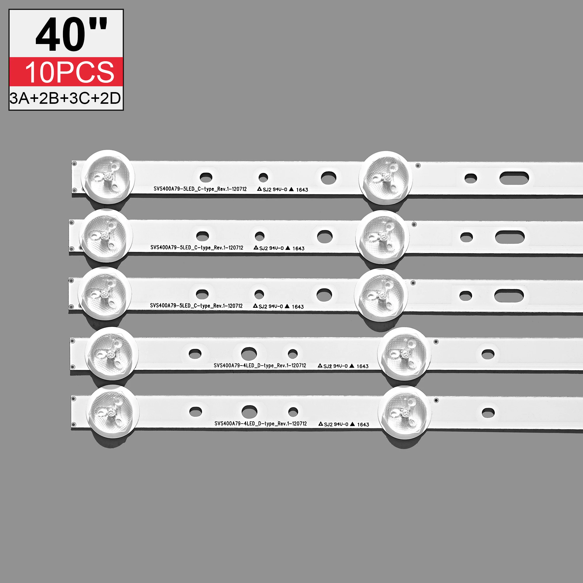 LED backlight  4/5lamp  for Samsung 40inch TV SVS400A73 40D1333B 40L1333B 40PFL3208T LTA400HM23 SVS400A79 40PFL3108T/60