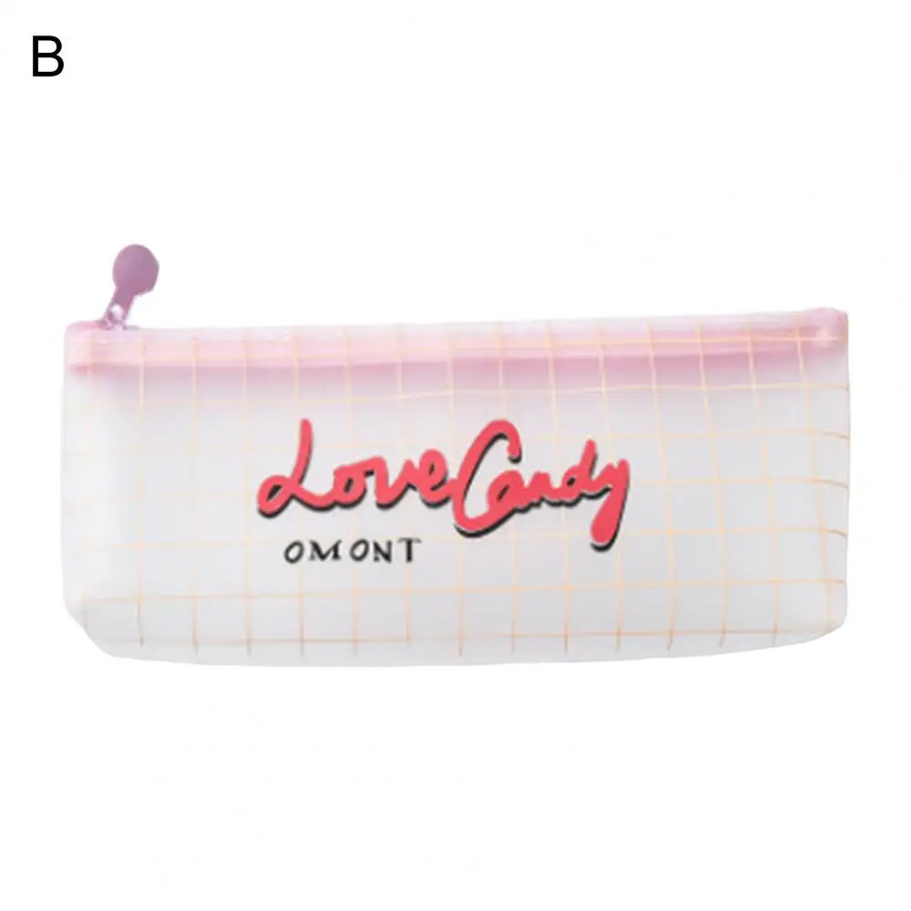 

Dust-proof Portable Cartoon Print Transparent Pencil Case for Daily Use