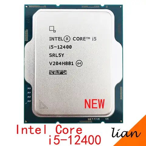 Процессор Intel Core i5-12400 i5 12400 2,5 ГГц 6-ядерный 12-поточный ЦПУ 10 нм L3 = 18M 65 Вт LGA 1700 новый, но без кулера