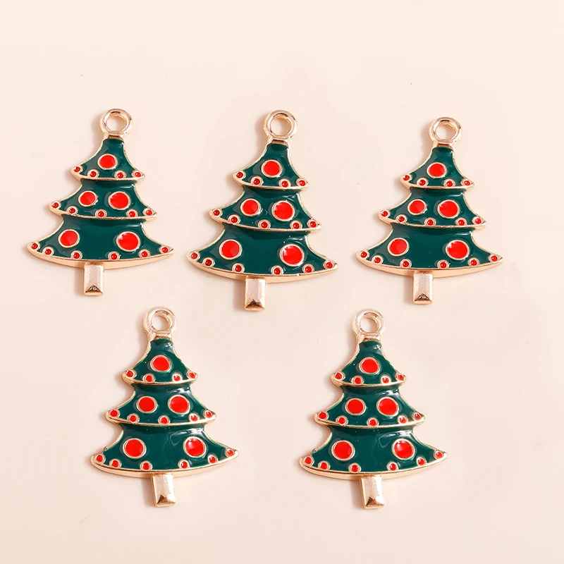 10 шт. Горячие Рождественские Подвески эмаль Санта Клаус Олень чулки звезда шляпа